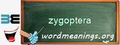 WordMeaning blackboard for zygoptera